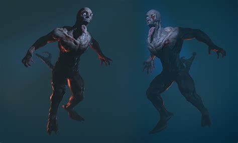 Naked Zombie 3d Model Animated Rigged Cgtrader