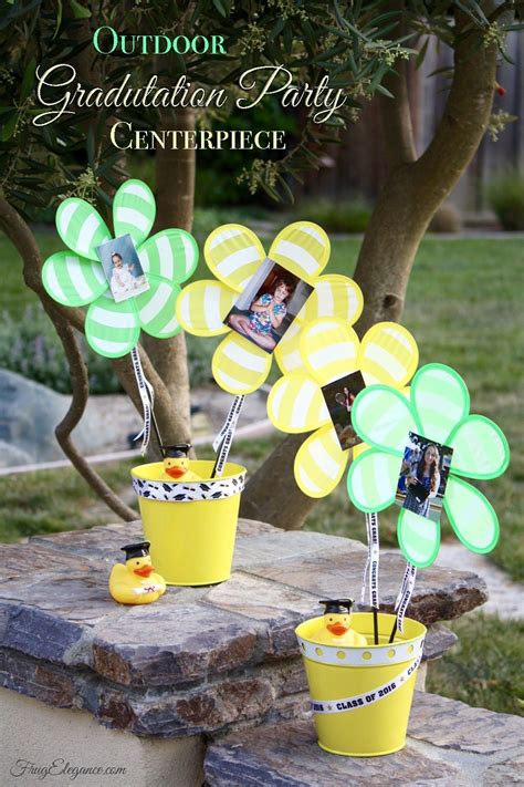 From diy decorations to craft and food ideas, your grad's 26 graduation party ideas to celebrate the major milestone. Outdoor Graduation Party Centerpiece | Graduation party ...