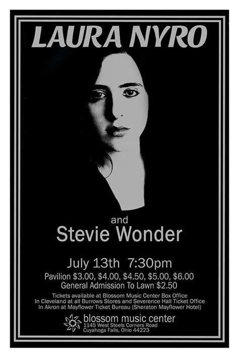 Laura Nyro Stevie Wonder 1971 Akron Concert Poster Raw Sugar Art Studio