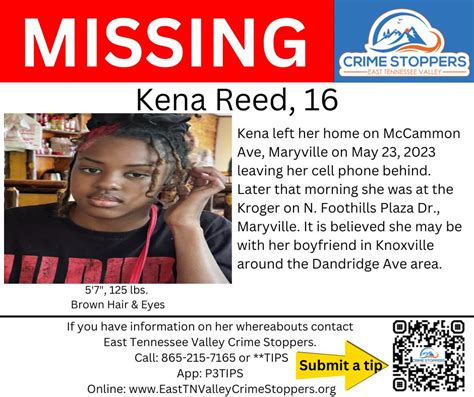 Update Kena Has East Tennessee Valley Crime Stoppers Facebook