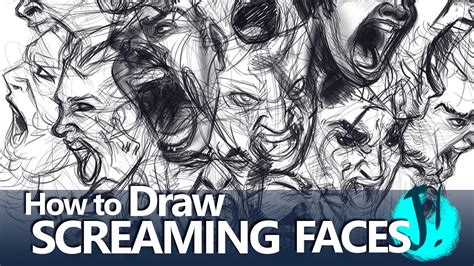 How To Draw Screaming Faces Tutorial Youtube