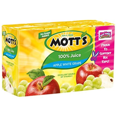 Motts 100 Apple White Grape Juice 675 Fl Oz Boxes Pack Of 32 Food