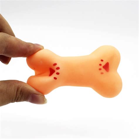 Buy 1 Pc Rubber Pet Toy Bone Reflected Sound Pet Dog