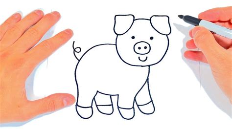 Cómo Dibujar Un Cerdo Paso A Paso Y Fácil Dibujos Animales