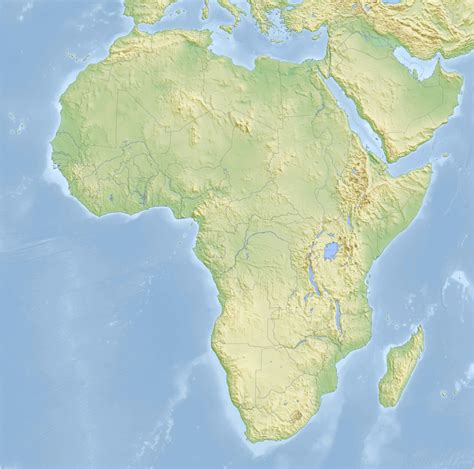 Mapa Topográfico De África Tamaño Completo Ex