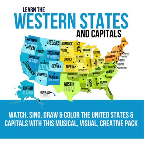 Western States And Capitals Pack By Amy Snider Design Tpt