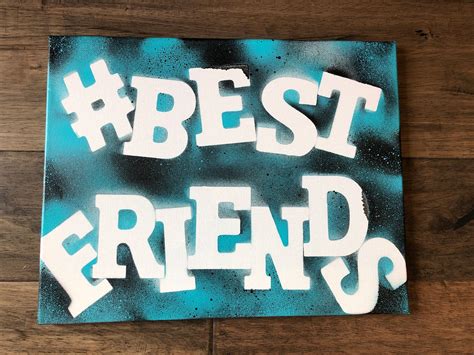 Best Friends Canvas 11x14 Painted Canvas Wall Art Etsy