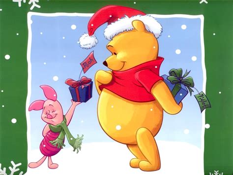 Piglet Giving Presents Christmas Wallpaper Christmas Cartoons