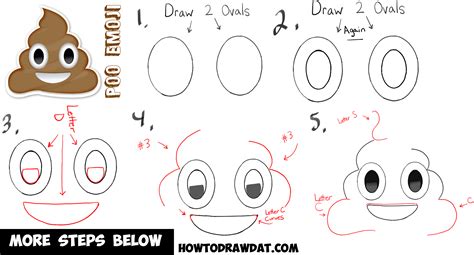 How To Draw A Pile Of Poop Emoji With Easy Steps Drawing