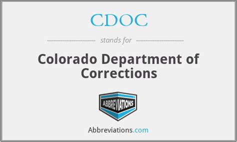 Cdoc Colorado Department Of Corrections