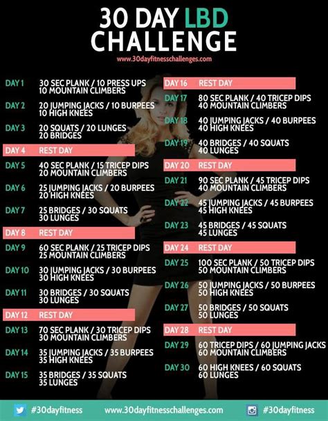 I Should Start This 30 Day Fitness Workout Challenge 30 Day Workout