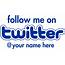 Follow Me On Twitter Self Inking Rubber Stamp