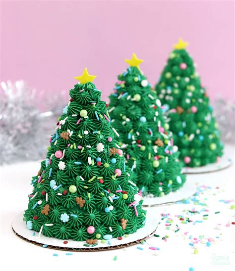 When i make this cake i always make it as two small loafs, it rises well and slices nicely. How To Make Mini Christmas Tree Cakes - Sugar & Sparrow