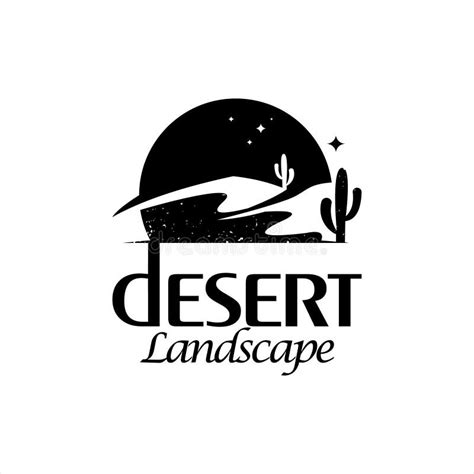 Simple Rustic Landscape Desert Logo Stock Vector Illustration Of