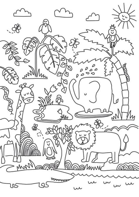 25 Free Jungle Coloring Pages For Kids And Adults