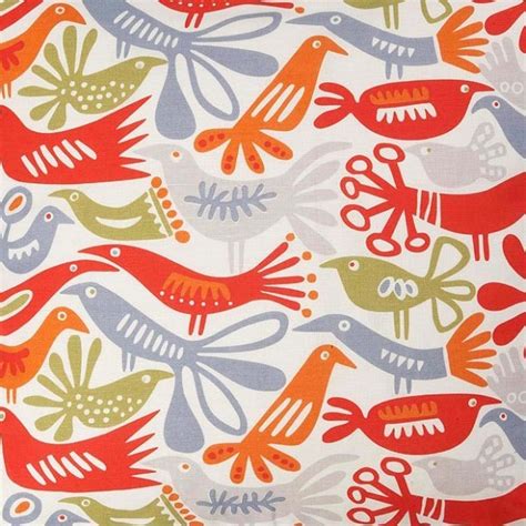 Klippan Bird Swedish Fabric Scandinavian Upholstery Fabric By Hus