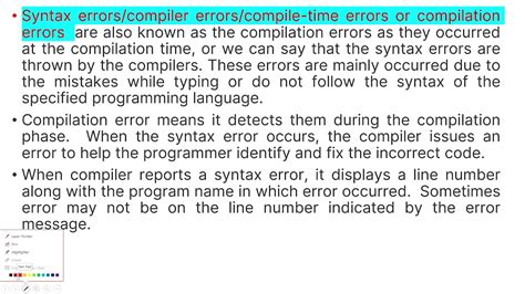 Part Errors In C Programming Syntax Error YouTube