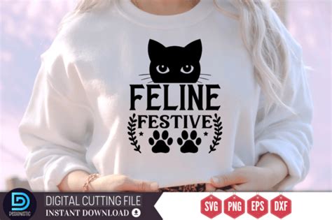 Feline Festive Svg Graphic By Designistic · Creative Fabrica