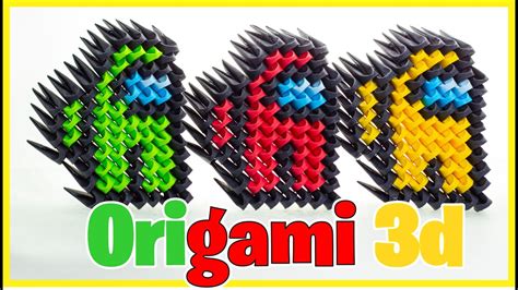Cómo Hacer Un Among Us De Papel Origami 3d Tripulante 😎 ¡87 Piezas En