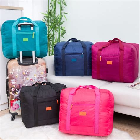 Travle Bag Zipper Large Capacity Nylon Foldable Unisex Luggage Clothing Sorting Organize Bag In