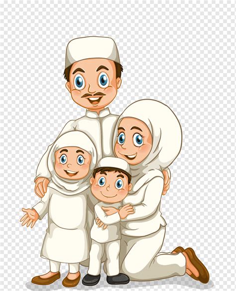 Gambar Kartun Keluarga Muslim Gambarbooster