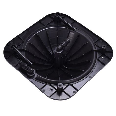 An Image Of A Black Fan On A White Background With Clippings To The Side