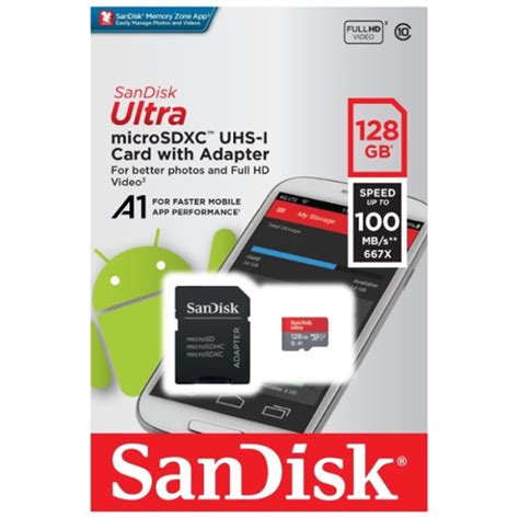 Sandisk Ultra 128gb Micro Sd 100mbs Memory Card Diamonds Camera