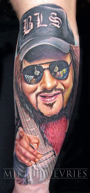 Mike Devries Tattoos Portrait Dimebag Darrel In Portrait