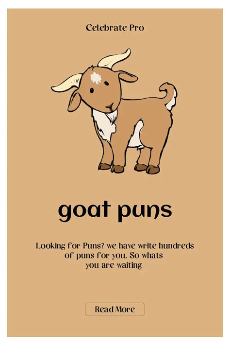 Goat Puns Jokes Are Hilarious Celebrate Pro