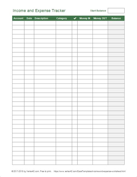 Income And Expense Tracking Worksheet Business Worksheet Budgeting