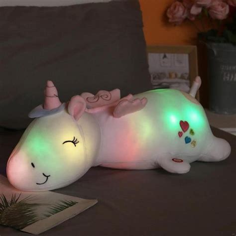 Unicorn Plush Led Light Up Pillow Stuffed Animal Squish Pet Plushies
