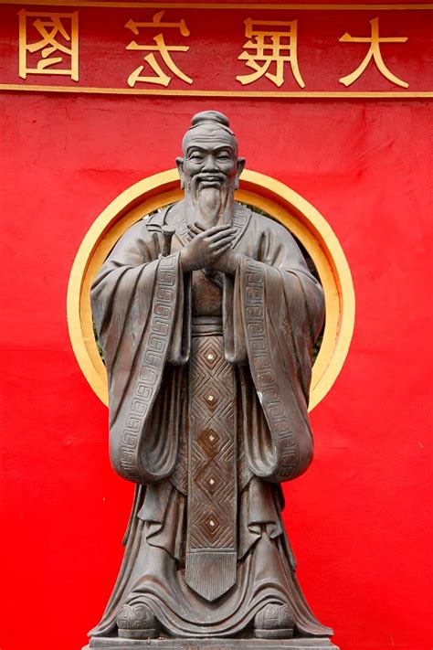Confucius Statue China Sculpture Stone Figure Temple Complex Asia