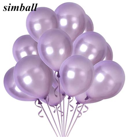 10pcslot Happy Birthday Latex Balloon Light Purple Balloons Birthday