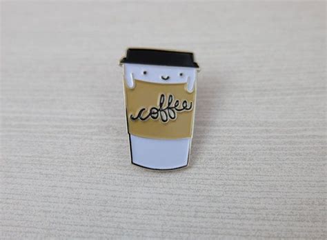 Enamel Coffee Pin Etsy Coffee Pins Coffee Cup Pins Enamel Pins