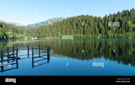Landscape View Of Karagol Black Lake Nature Park And Forest A Popular