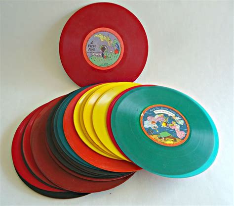 25 Childrens Records 45 Rpm Red Yellow Green Orange Black Vinyl 1960s