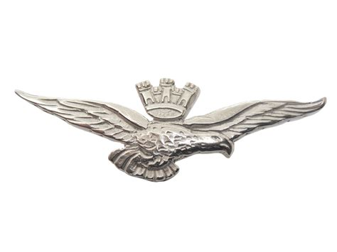 Aeronautica Militare Italiana Spilla Da Giacca In Argento 925 Con Laquila Simbolo Brevetto
