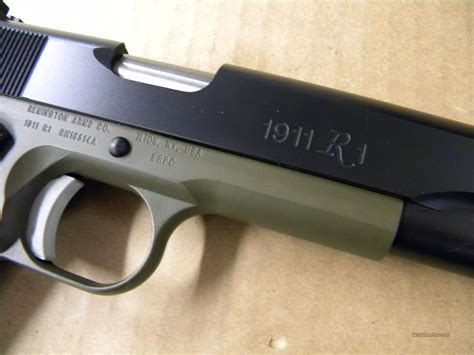 Remington 1911 R1 Od Green Custom Grips 45acp For Sale