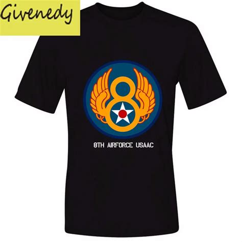 8th Airforce Emblem Mens And Womens Summer Cotton Printing T Shirtt