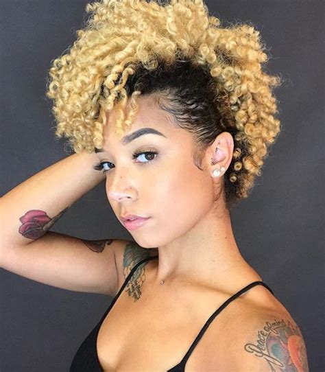 12+ best short blonde black hairstyles. 35 Frohawk Styles and How-To for Natural Hair Women