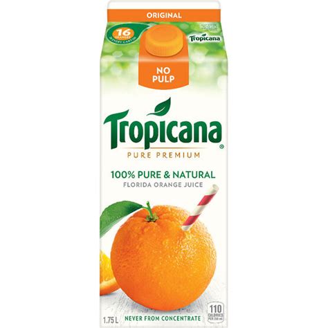 Tropicana Pure Premium Original Orange Juice 175l London Drugs