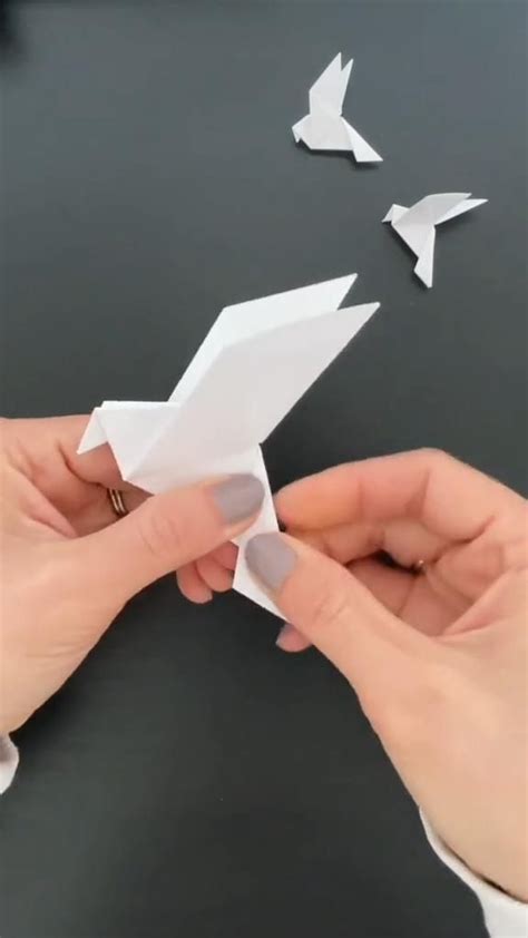 How To Make A Paper Dove Origami Bird Tutorial Spring Craft Idea