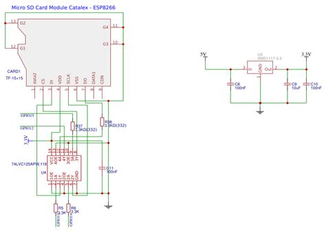 Micro Sd Card Module Catalex Schematic2021 02 01 Resources Easyeda