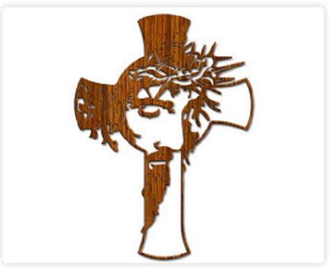 Laser Cut Religious Cross With Jesus Face The Sooq