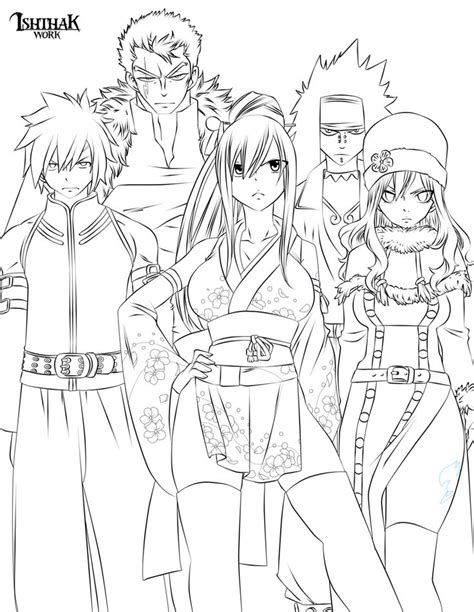 Fairy Tail Anime Printable Coloring Pages
