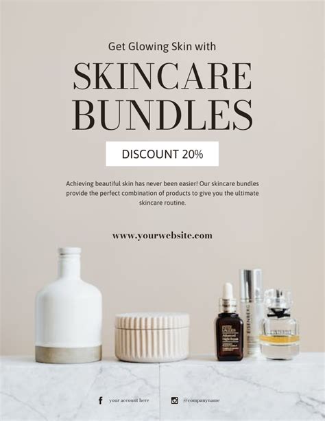 Beige Skin Care Product Advertisement Poster