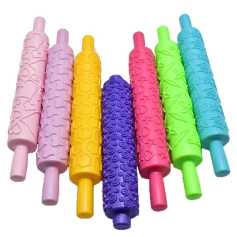 Rolling Pin Embossing Baking Pastry Cake Roller With Pattern Decorating