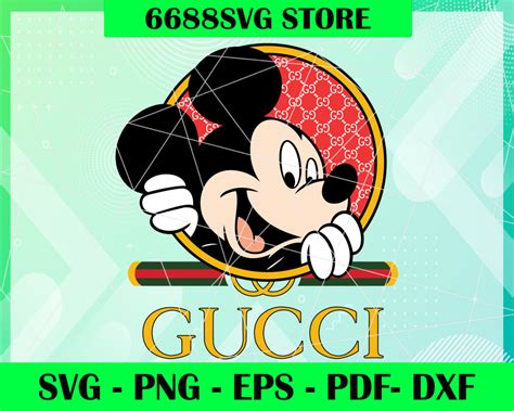 Disney Inspired Gucci Pattern Luxury Logo Mickey Mouse Graphic Art