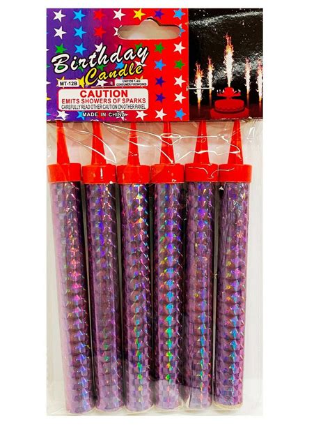 Pack Of 6 Birthday Wedding Bottle 6 Party Sparkling Candle Cake