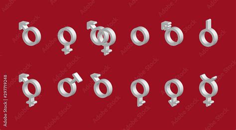 3d gay icons differentation variations symbols vector set 1 stock vector adobe stock